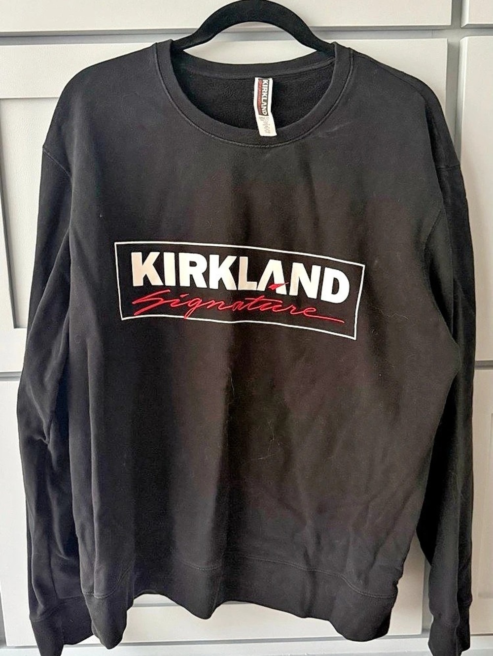 Kirkland Signature Unisex Logo Crewneck Sweatshirt Black Men's XL and Woman’s XX